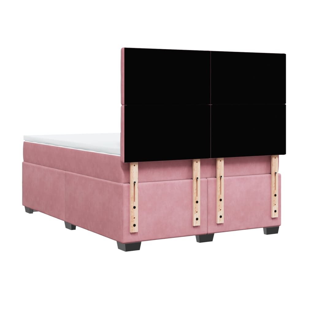 Sommier à lattes de lit avec matelas Rose 140x190 cm Velours - XIOS