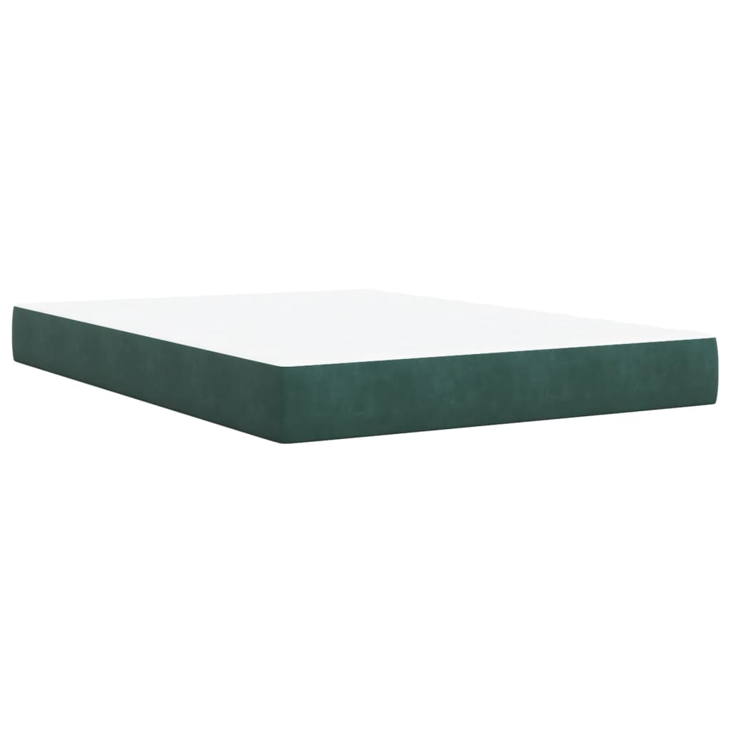 Sommier à lattes de lit et matelas Vert foncé 140x200cm Velours - XIOS