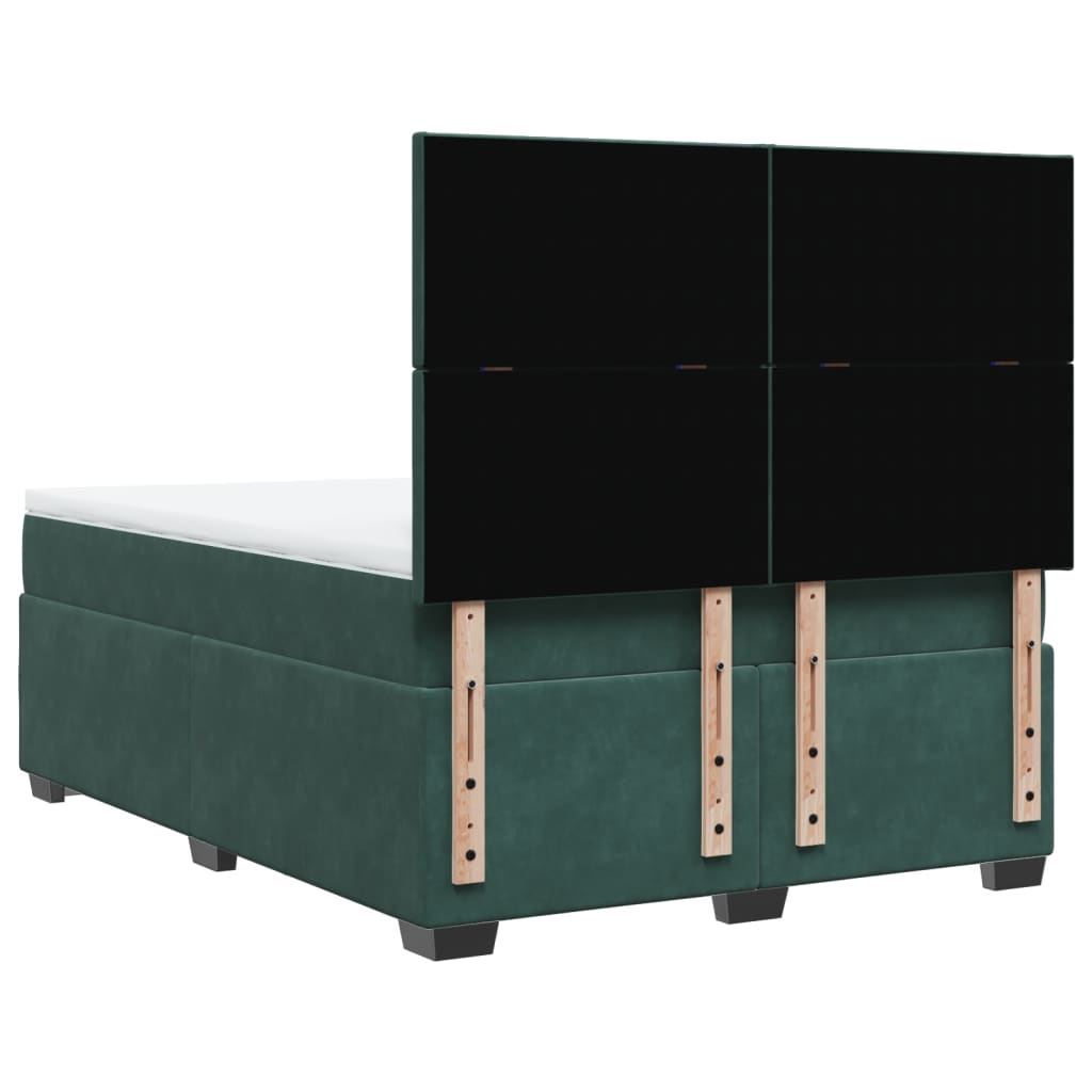 Sommier à lattes de lit et matelas Vert foncé 140x200cm Velours - XIOS