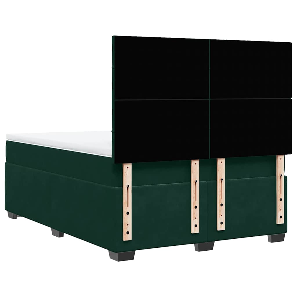 Sommier à lattes de lit et matelas Vert foncé 140x200cm Velours - XIOS