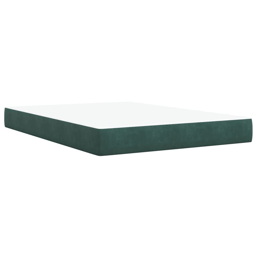 Sommier à lattes de lit et matelas Vert foncé 140x200cm Velours - XIOS