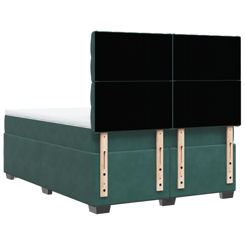 Sommier à lattes de lit et matelas Vert foncé 140x200cm Velours - XIOS