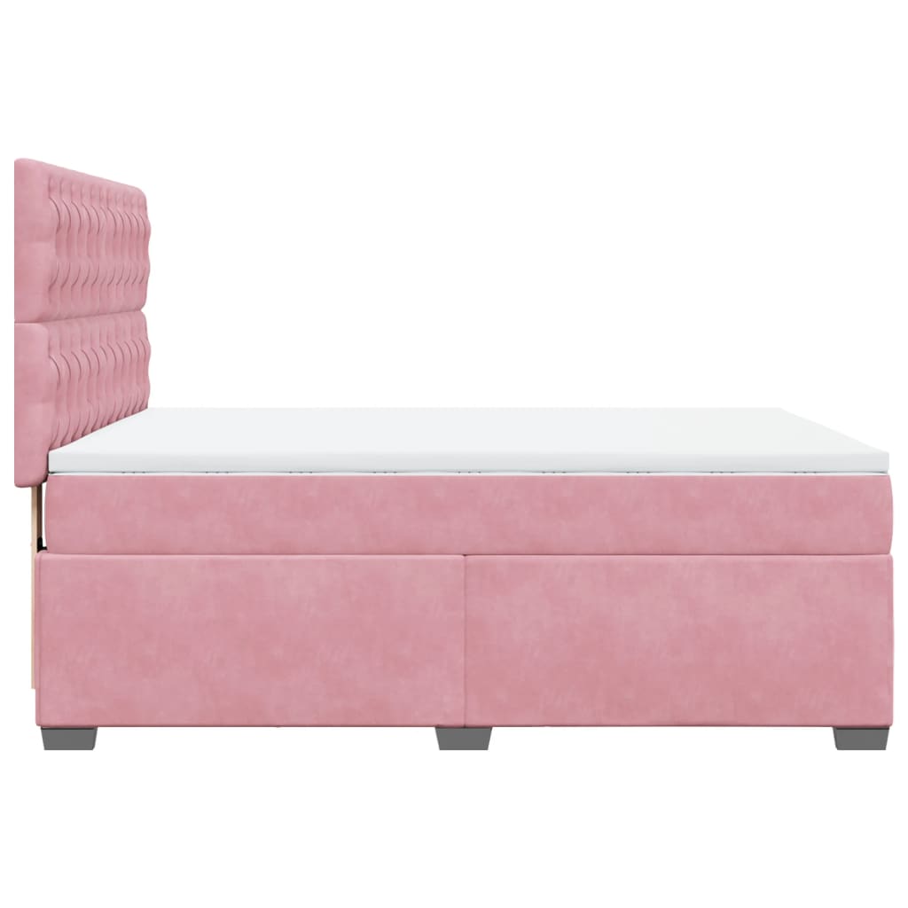 Sommier à lattes de lit avec matelas Rose 140x200 cm Velours - XIOS
