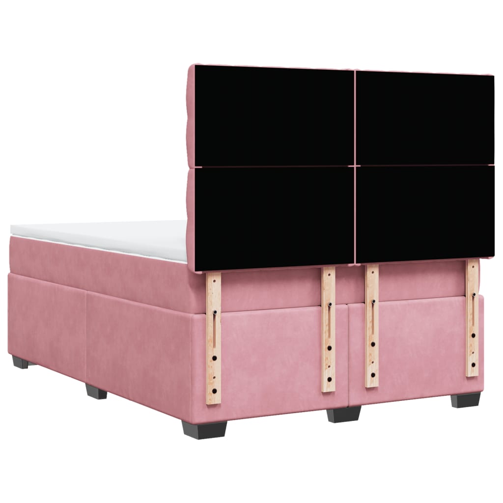 Sommier à lattes de lit avec matelas Rose 140x200 cm Velours - XIOS