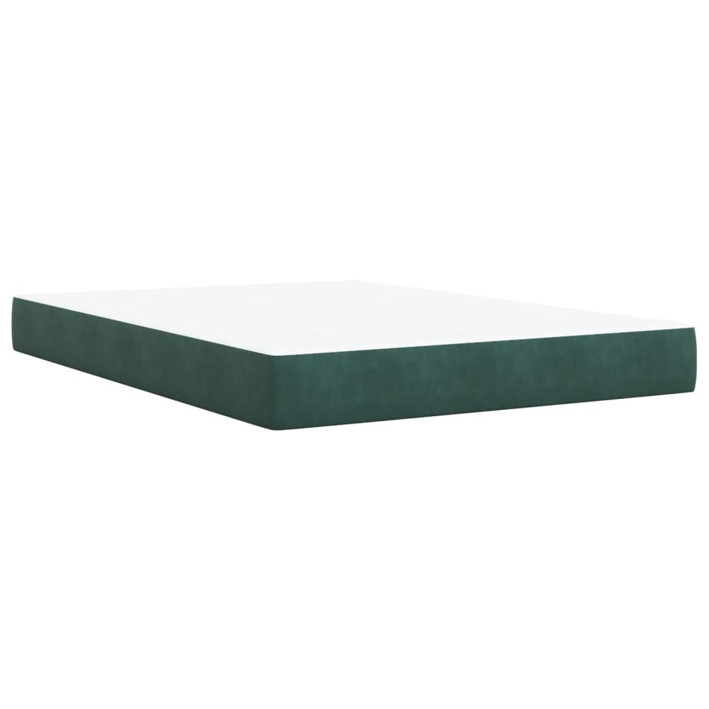 Sommier à lattes de lit et matelas Vert foncé 140x200cm Velours - XIOS