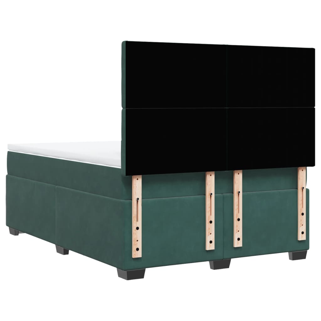 Sommier à lattes de lit et matelas Vert foncé 140x200cm Velours - XIOS