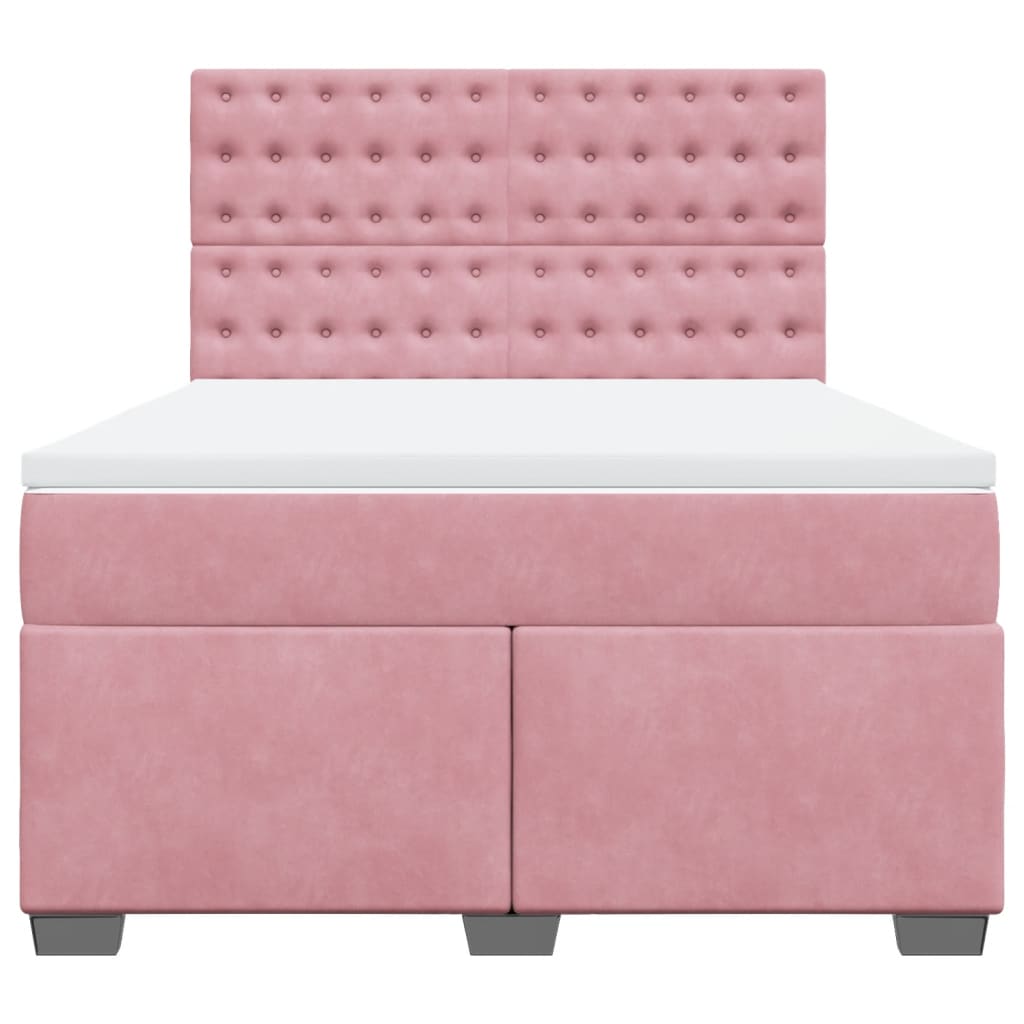 Sommier à lattes de lit avec matelas Rose 140x200 cm Velours - XIOS