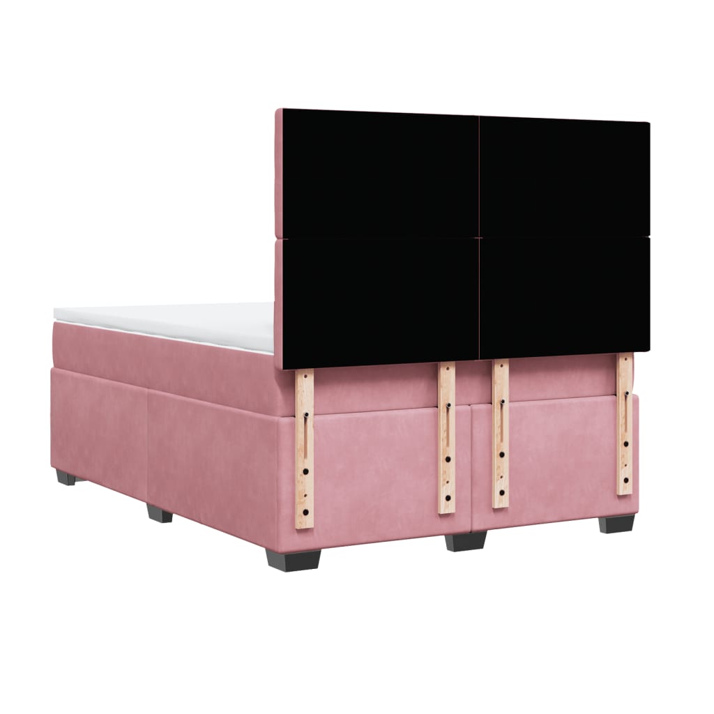 Sommier à lattes de lit avec matelas Rose 140x200 cm Velours - XIOS