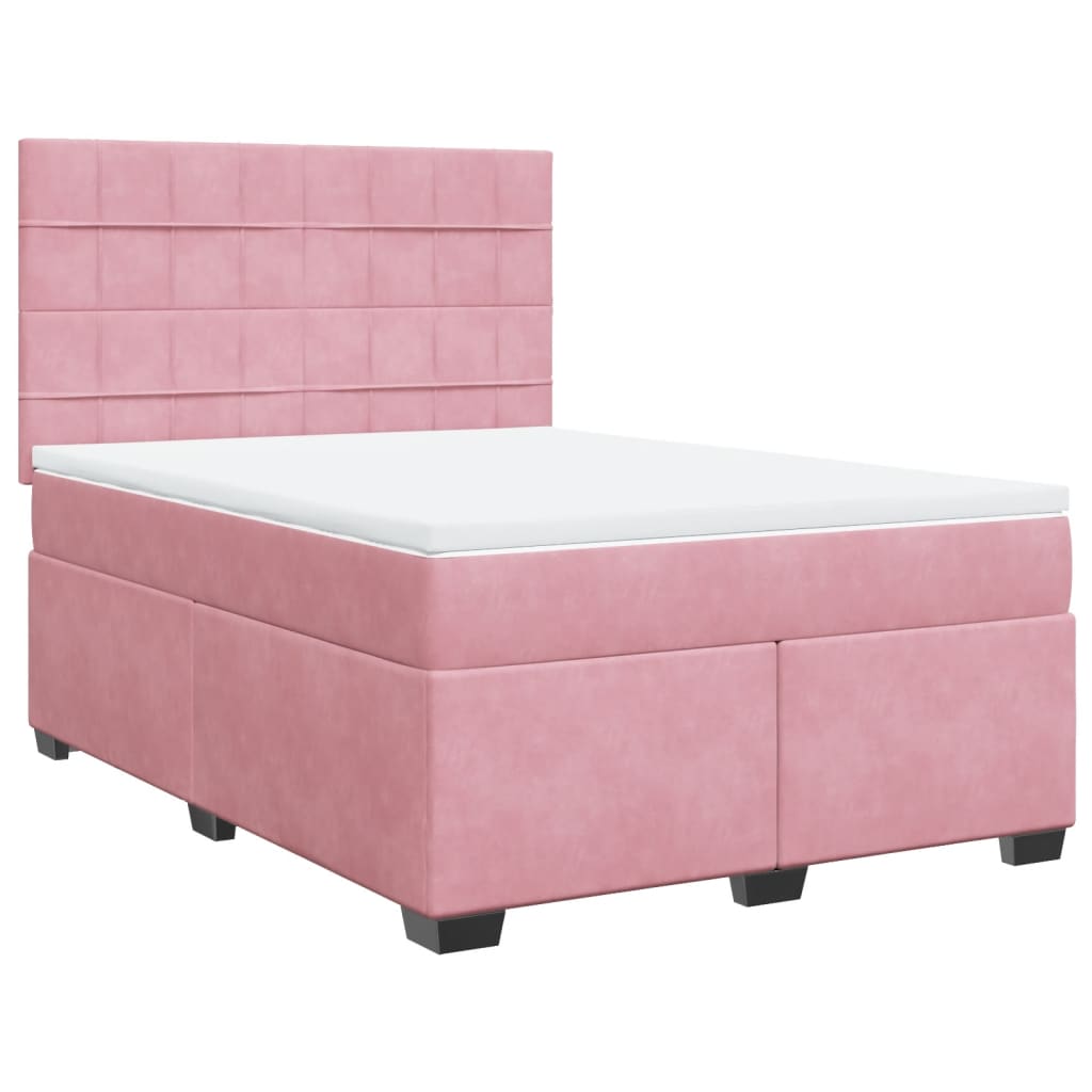 Sommier à lattes de lit avec matelas Rose 160x200 cm Velours - XIOS