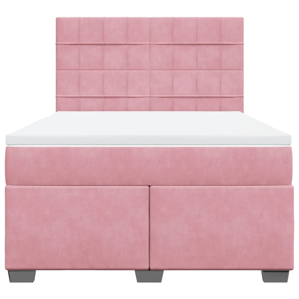 Sommier à lattes de lit avec matelas Rose 160x200 cm Velours - XIOS