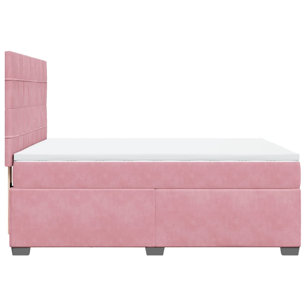 Sommier à lattes de lit avec matelas Rose 160x200 cm Velours - XIOS