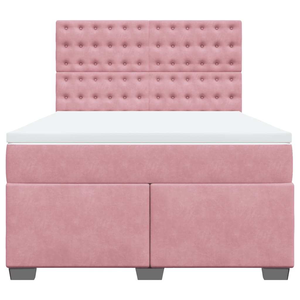 Sommier à lattes de lit avec matelas Rose 160x200 cm Velours - XIOS