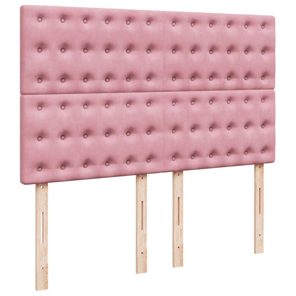 Sommier à lattes de lit avec matelas Rose 160x200 cm Velours - XIOS