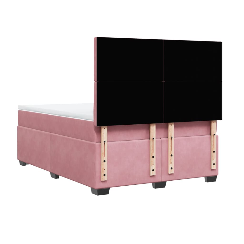 Sommier à lattes de lit avec matelas Rose 160x200 cm Velours - XIOS