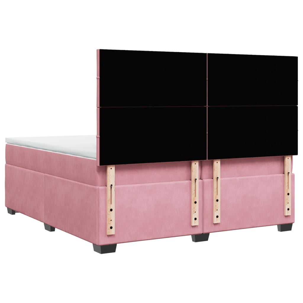 Sommier à lattes de lit avec matelas Rose 200x200 cm Velours - XIOS