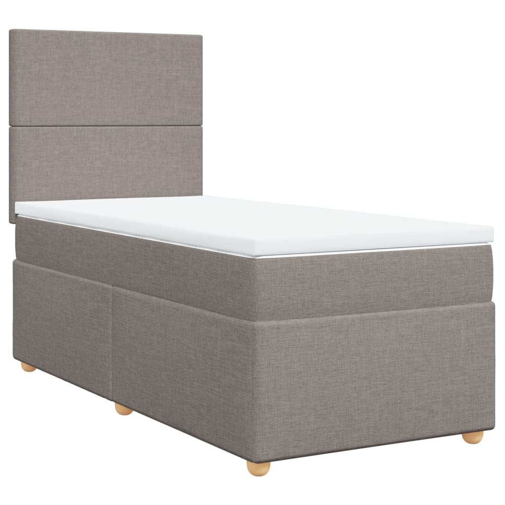 Sommier à lattes de lit avec matelas Taupe 80x200 cm Tissu - XIOS