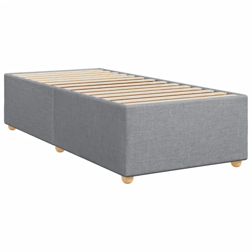 Sommier à lattes de lit avec matelas gris clair 80x200 cm tissu - XIOS