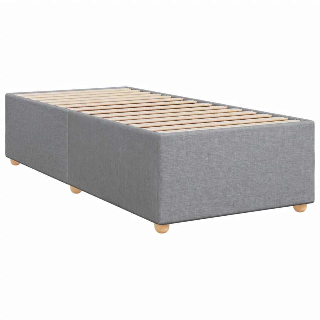 Sommier à lattes de lit et matelas Gris clair 90x190 cm Tissu - XIOS