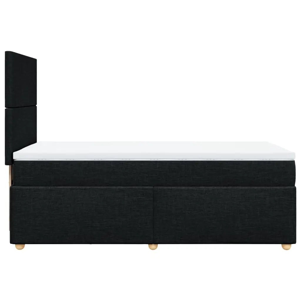 Sommier à lattes de lit avec matelas Noir 90x190 cm Tissu - XIOS