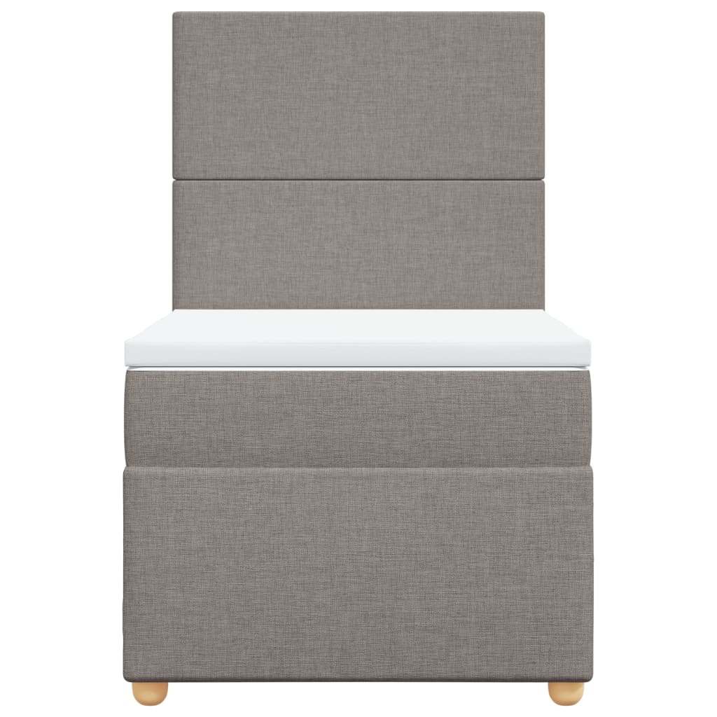 Sommier à lattes de lit avec matelas Taupe 90x190 cm Tissu - XIOS