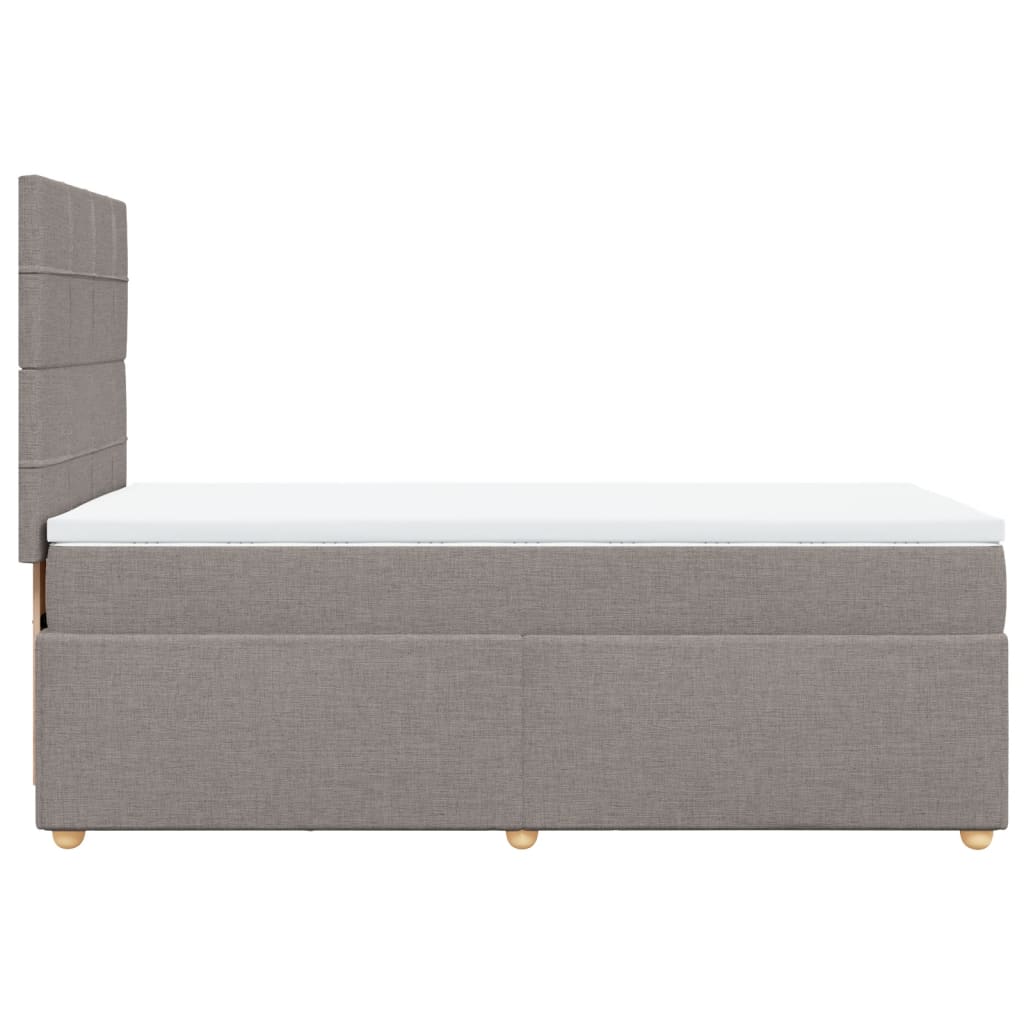 Sommier à lattes de lit avec matelas Taupe 90x190 cm Tissu - XIOS