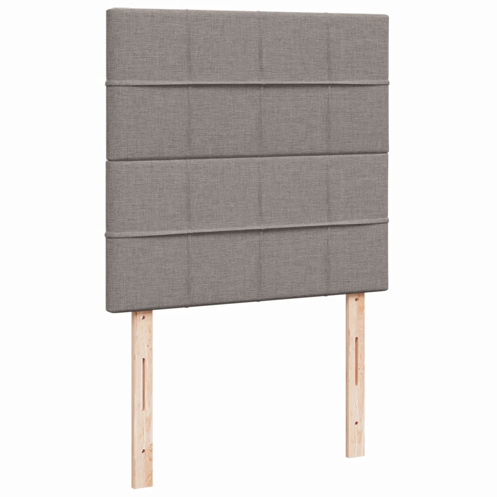 Sommier à lattes de lit avec matelas Taupe 90x190 cm Tissu - XIOS