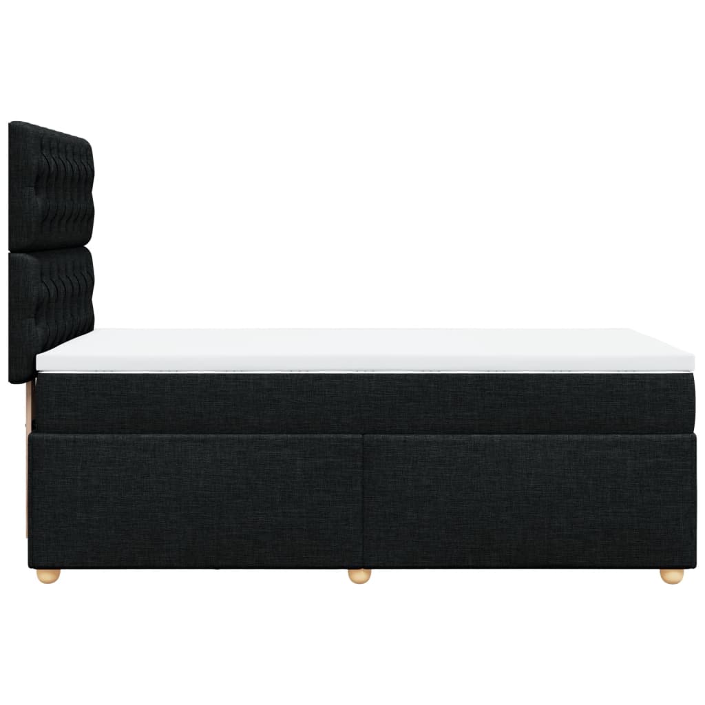 Sommier à lattes de lit avec matelas Noir 90x190 cm Tissu - XIOS