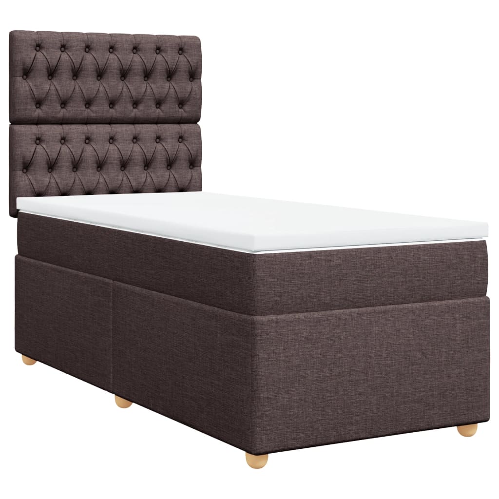 Sommier à lattes de lit avec matelas Marron foncé 90x190 cm - XIOS