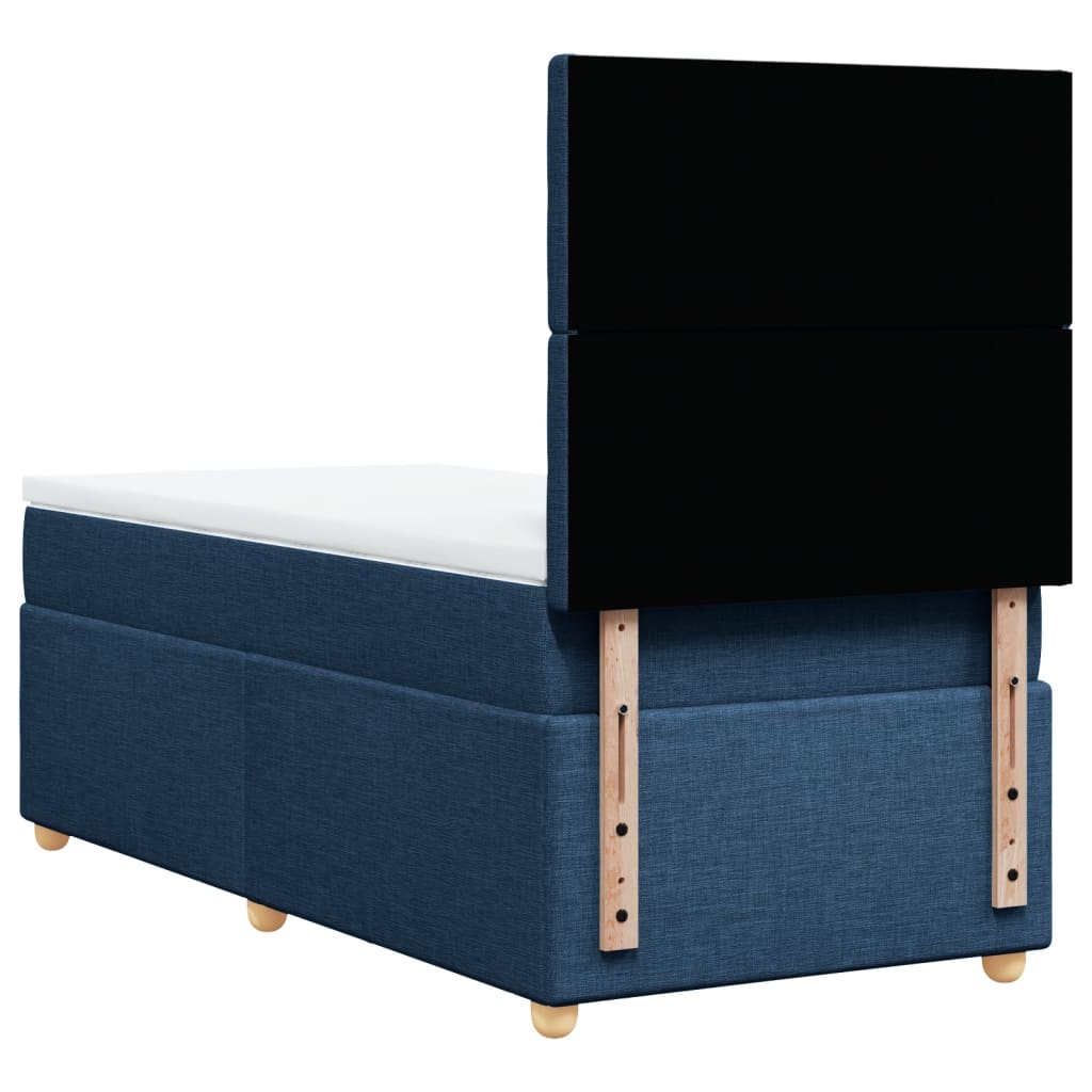 Sommier à lattes de lit avec matelas Bleu 90x200 cm Tissu - XIOS