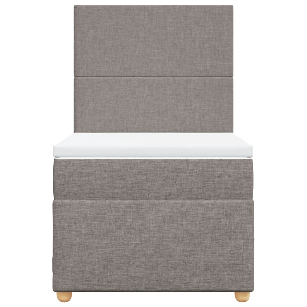 Sommier à lattes de lit avec matelas Taupe 100x200 cm Tissu - XIOS
