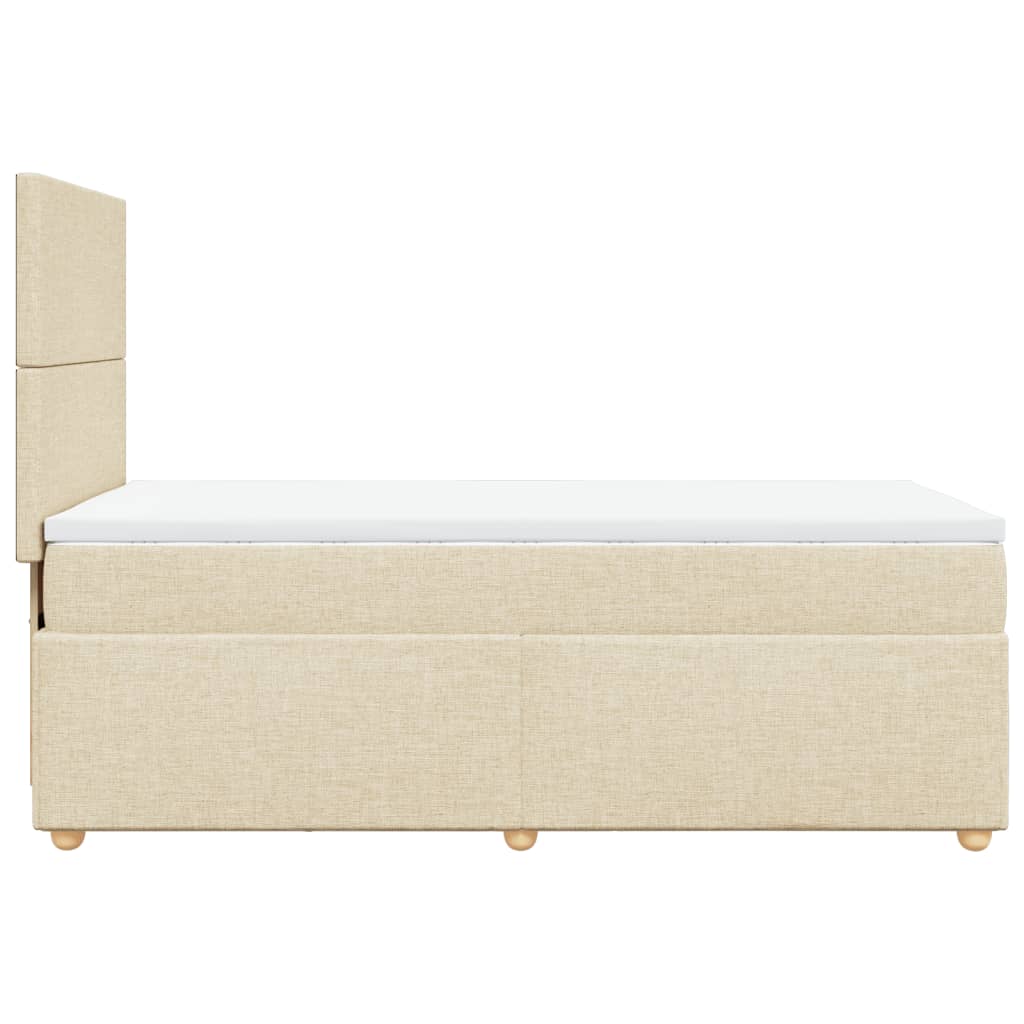 Sommier à lattes de lit avec matelas Crème 100x200 cm Tissu - XIOS