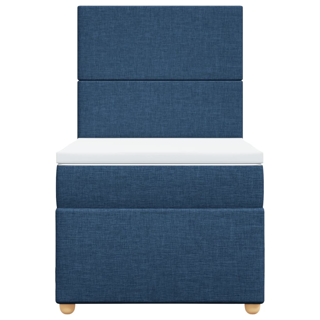 Sommier à lattes de lit avec matelas Bleu 100x200 cm Tissu - XIOS