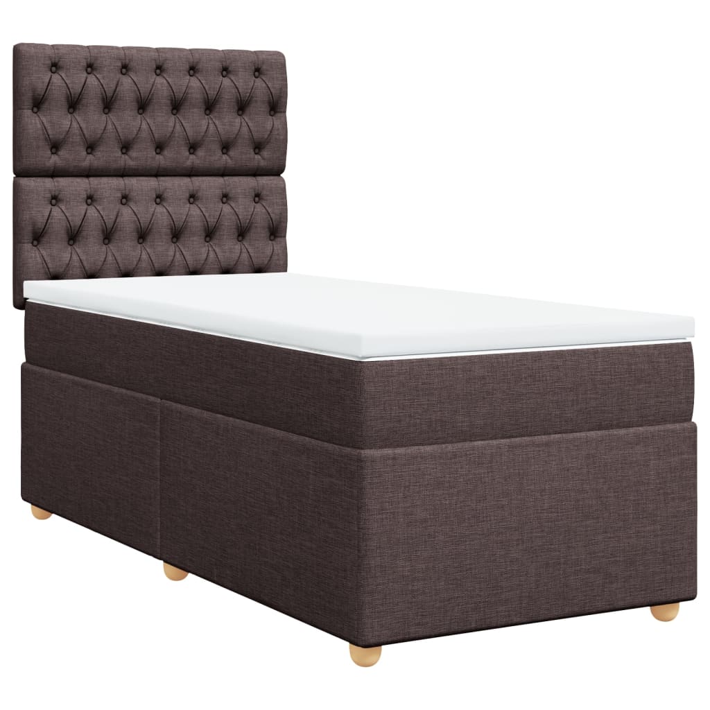 Sommier à lattes de lit avec matelas Marron foncé 100x200 cm - XIOS