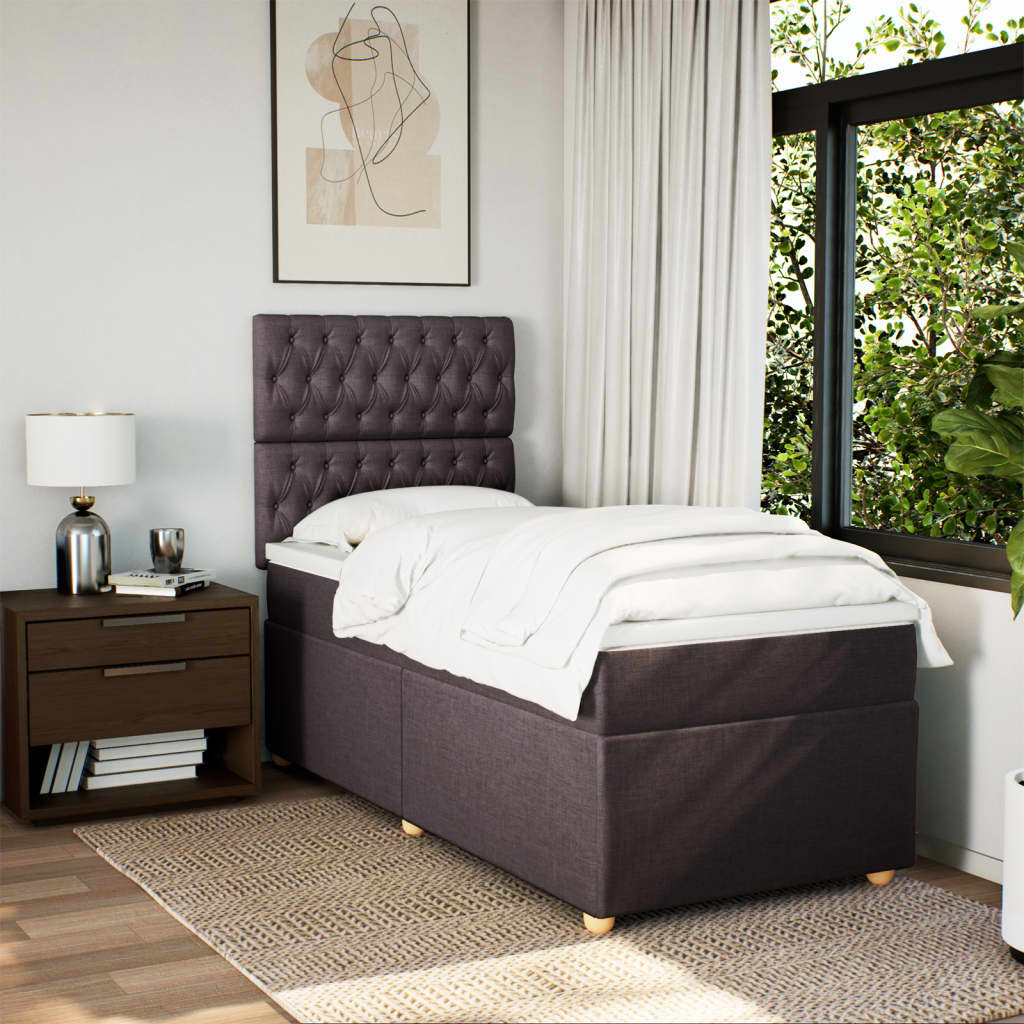 Sommier à lattes de lit avec matelas Marron foncé 100x200 cm - XIOS