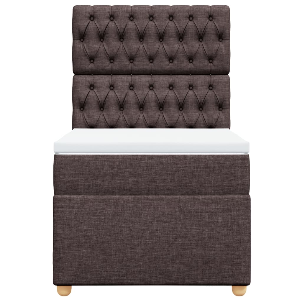Sommier à lattes de lit avec matelas Marron foncé 100x200 cm - XIOS