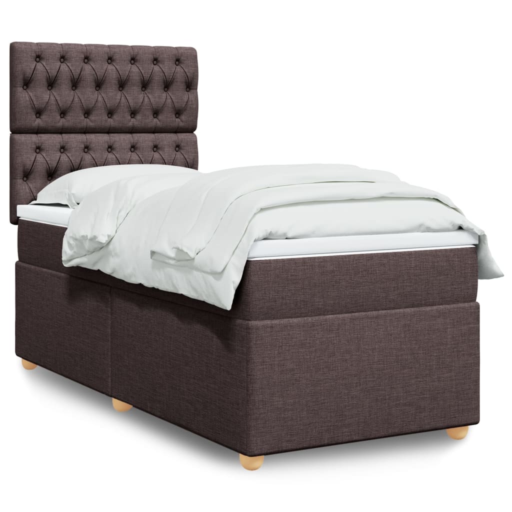 Sommier à lattes de lit avec matelas Marron foncé 100x200 cm - XIOS