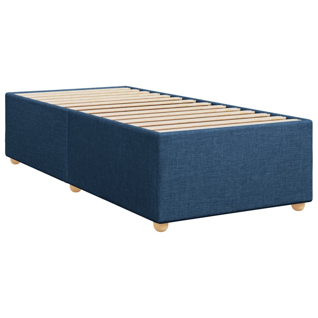 Sommier à lattes de lit avec matelas Bleu 100x200 cm Tissu - XIOS
