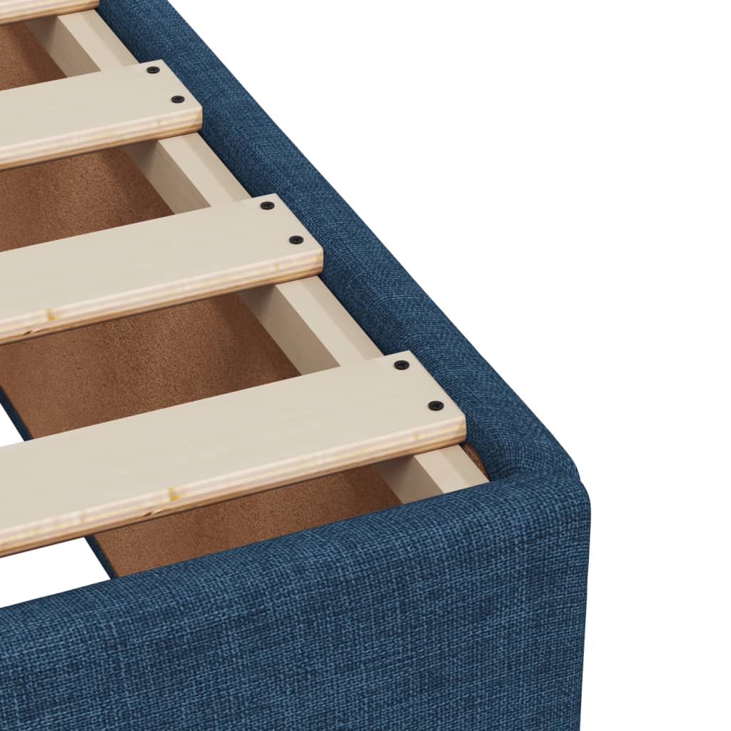 Sommier à lattes de lit avec matelas Bleu 100x200 cm Tissu - XIOS