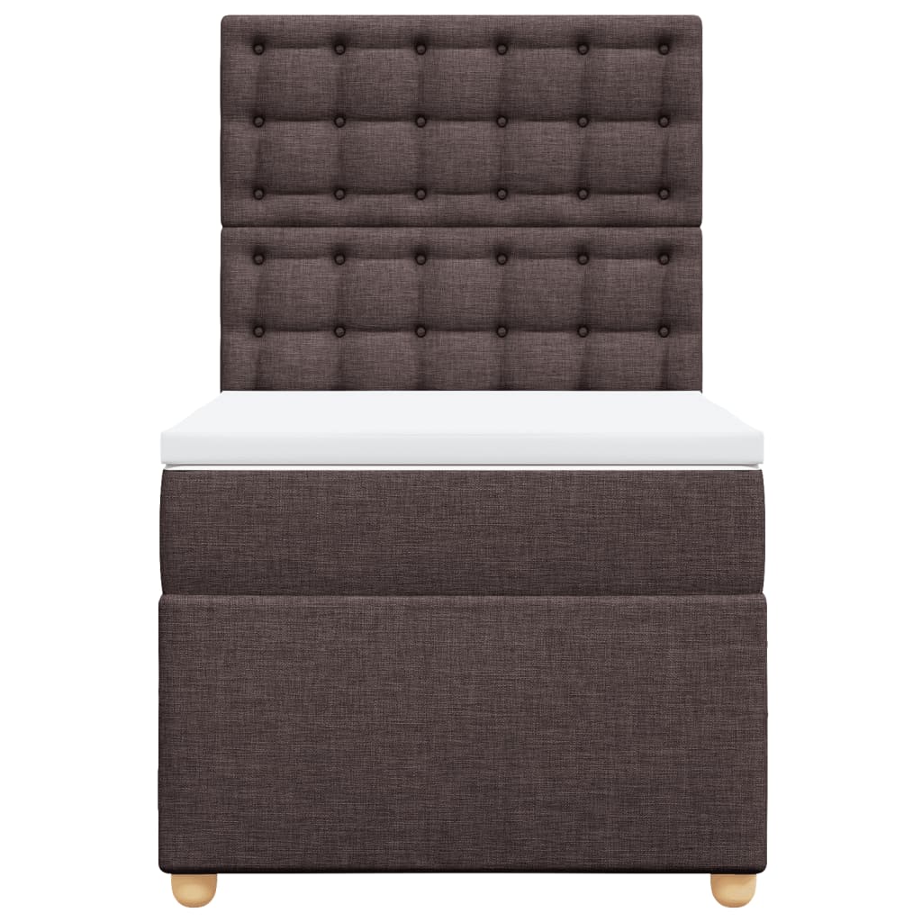 Sommier à lattes de lit avec matelas Marron foncé 100x200 cm - XIOS