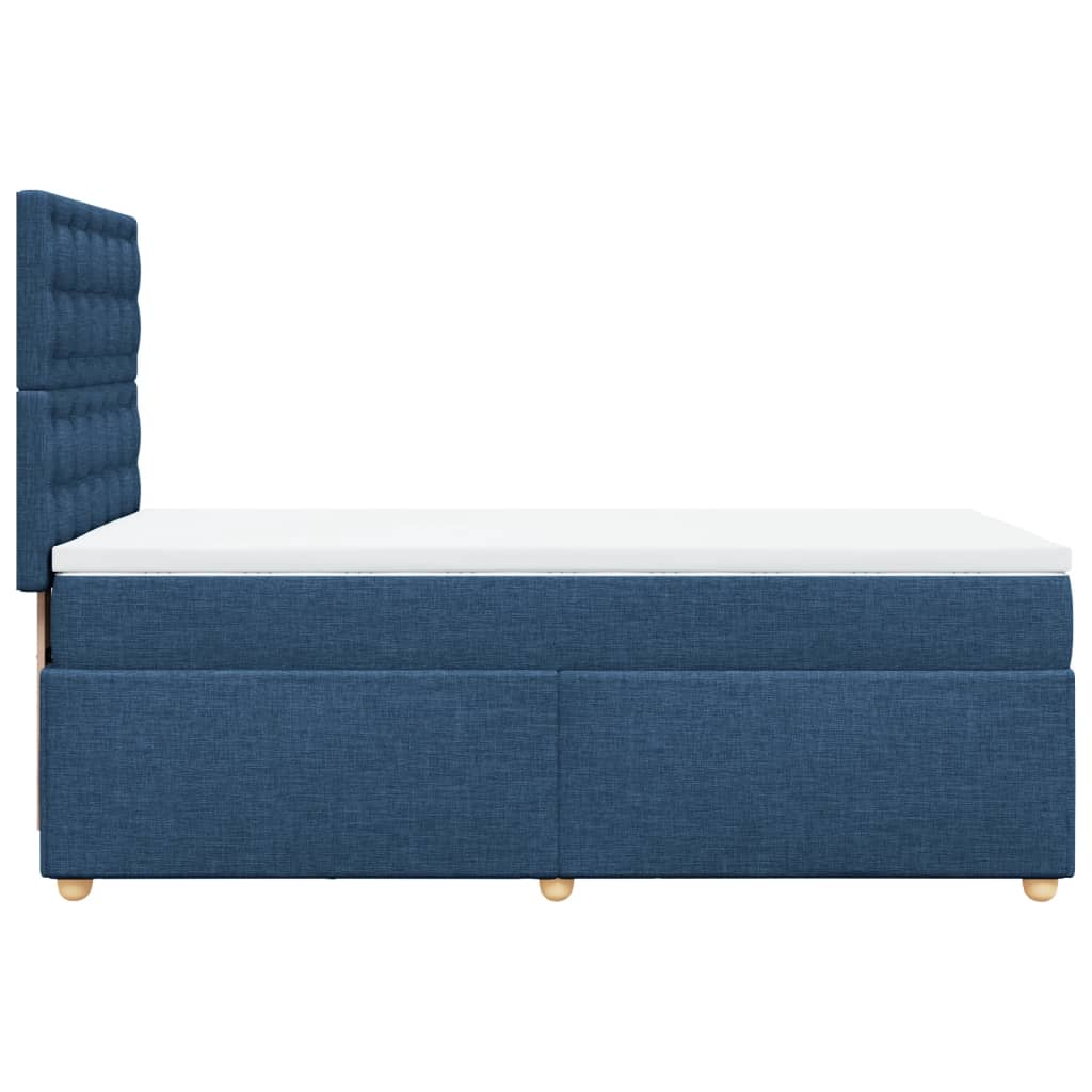 Sommier à lattes de lit avec matelas Bleu 100x200 cm Tissu - XIOS