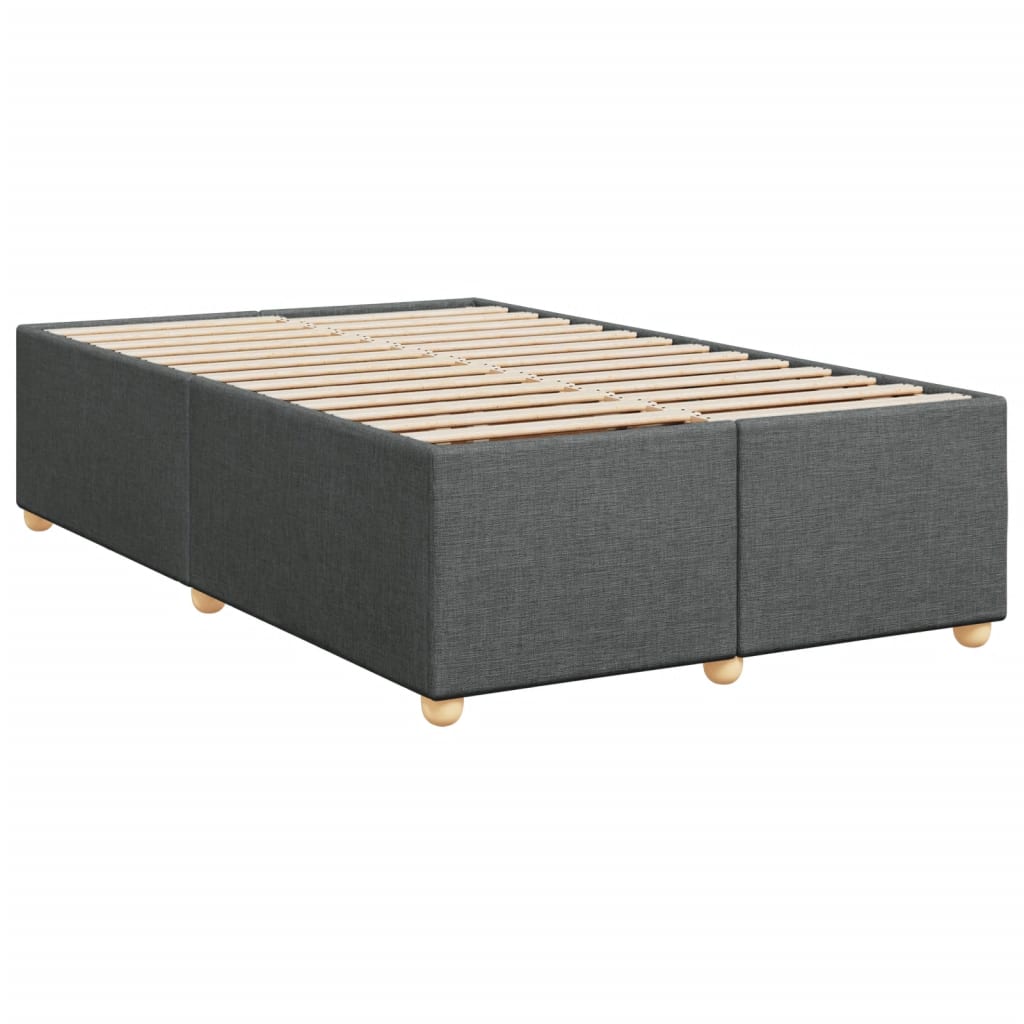Sommier à lattes de lit avec matelas gris foncé 120x190cm tissu - XIOS