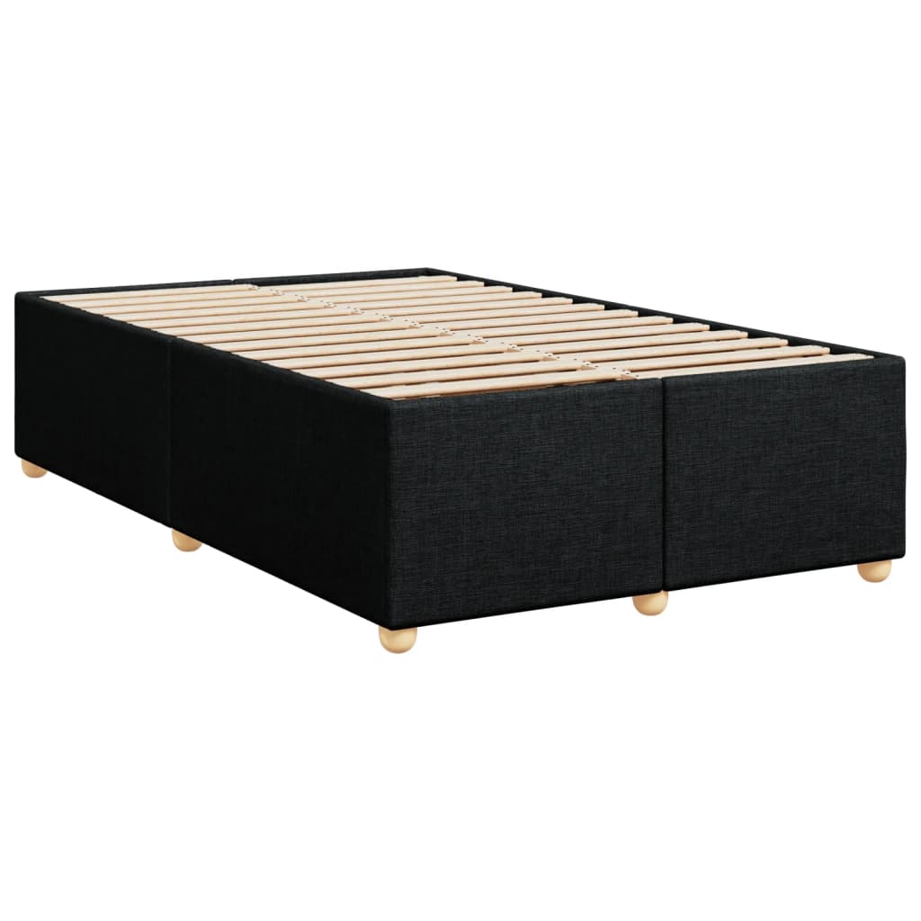 Sommier à lattes de lit avec matelas noir 120x190 cm tissu - XIOS