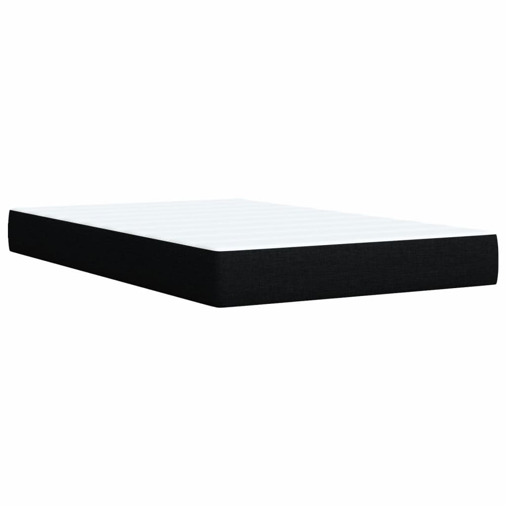 Sommier à lattes de lit avec matelas noir 120x190 cm tissu - XIOS