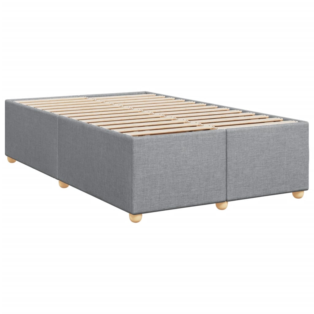 Sommier à lattes de lit et matelas gris clair 120x190 cm tissu - XIOS