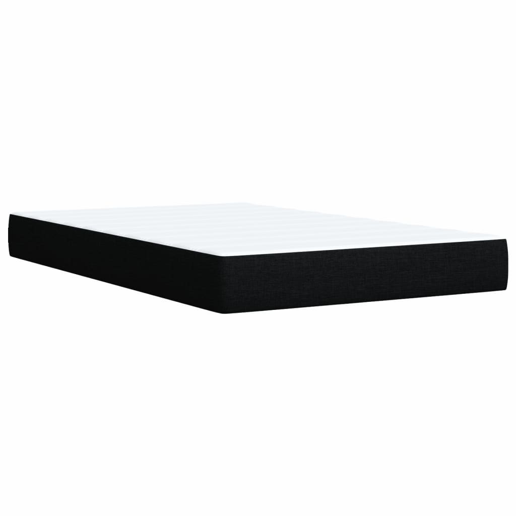 Sommier à lattes de lit avec matelas noir 120x190 cm tissu - XIOS