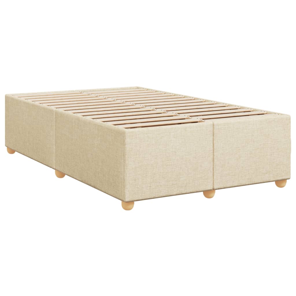 Sommier à lattes de lit avec matelas crème 120x190 cm tissu - XIOS
