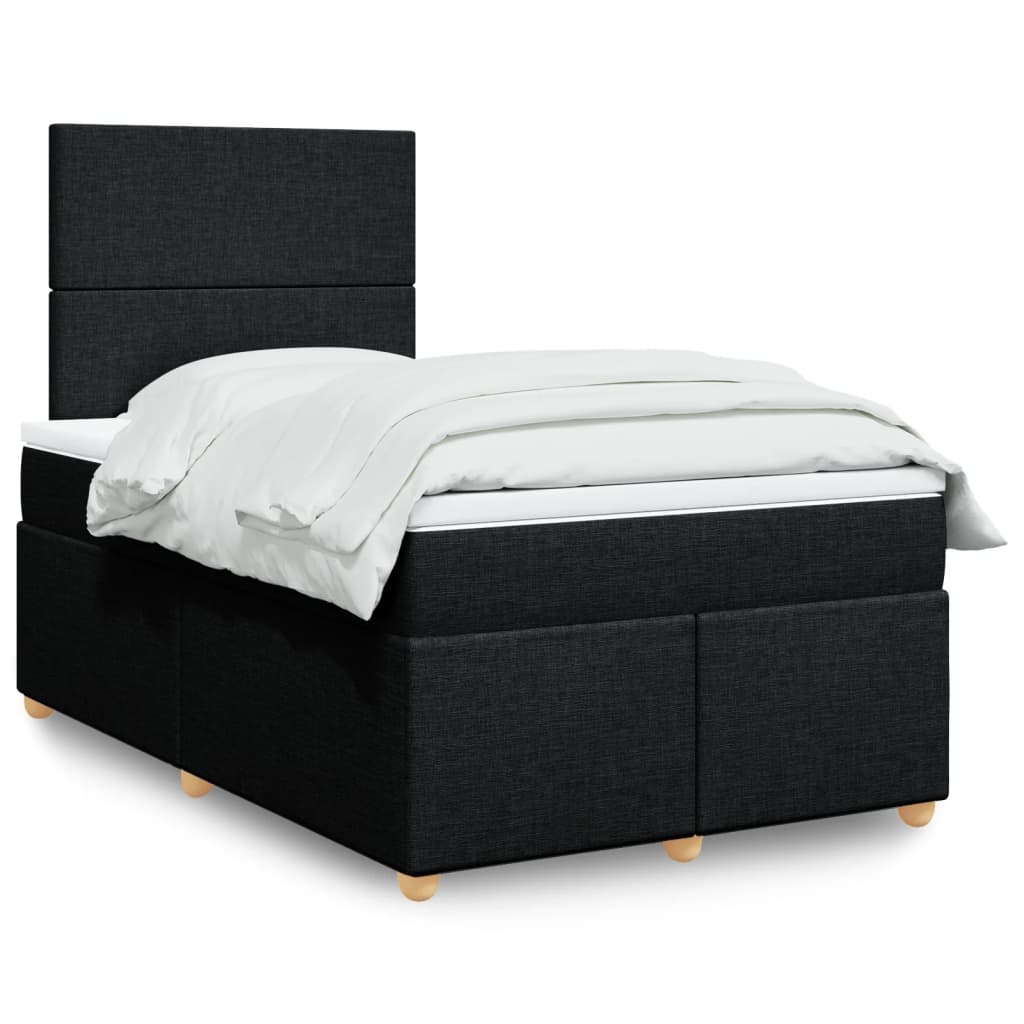 Sommier à lattes de lit avec matelas Noir 120x200 cm Tissu - XIOS