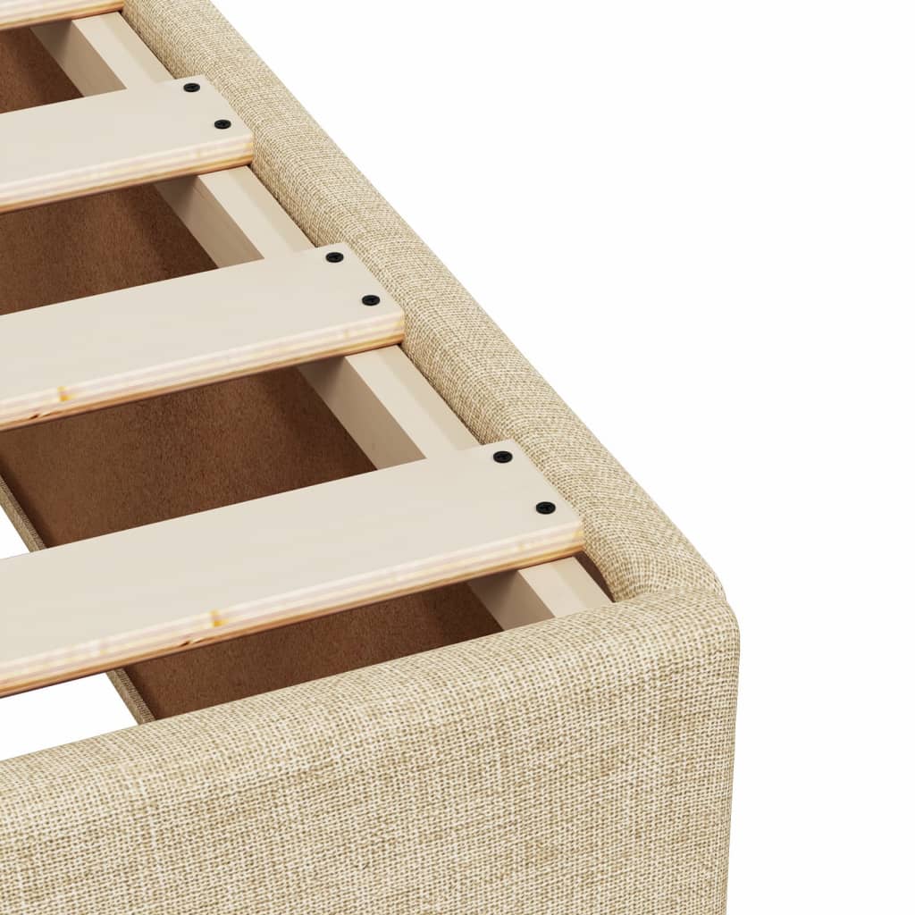 Sommier à lattes de lit avec matelas Crème 120x200 cm Tissu - XIOS