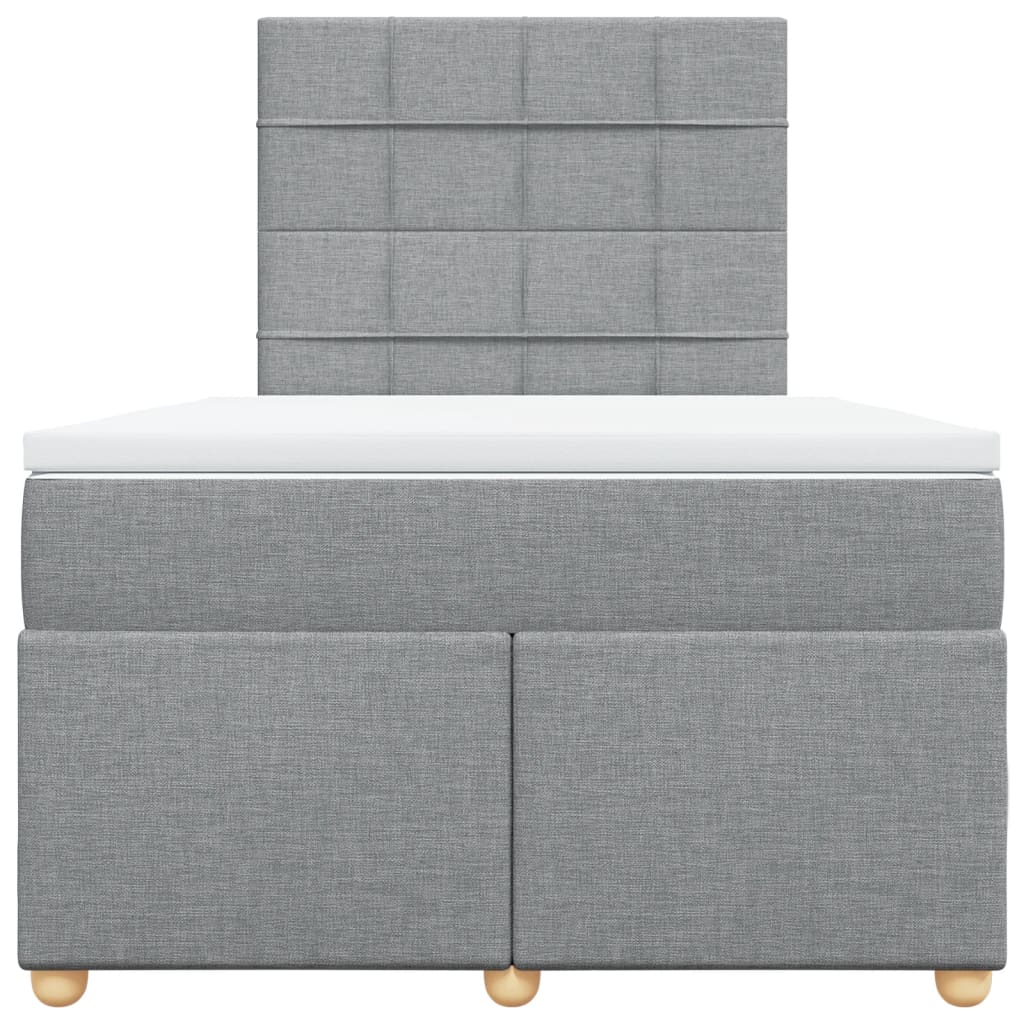 Sommier à lattes de lit avec matelas Gris clair 120x200cm Tissu - XIOS