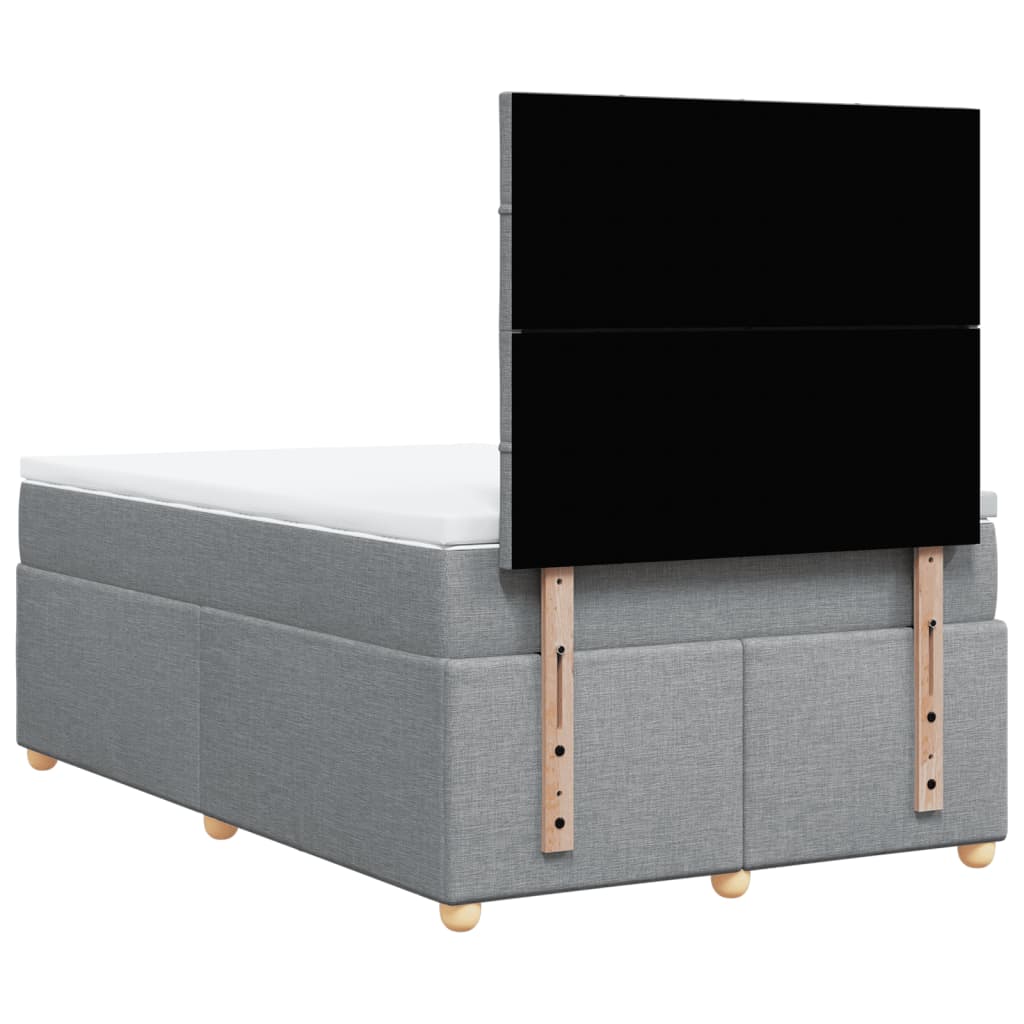 Sommier à lattes de lit avec matelas Gris clair 120x200cm Tissu - XIOS